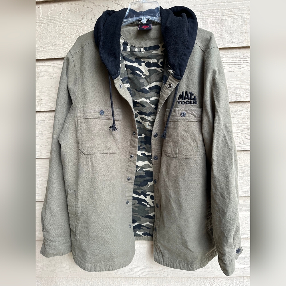 Mac Tools Camoc Men's Olive Jacket with Black Hood